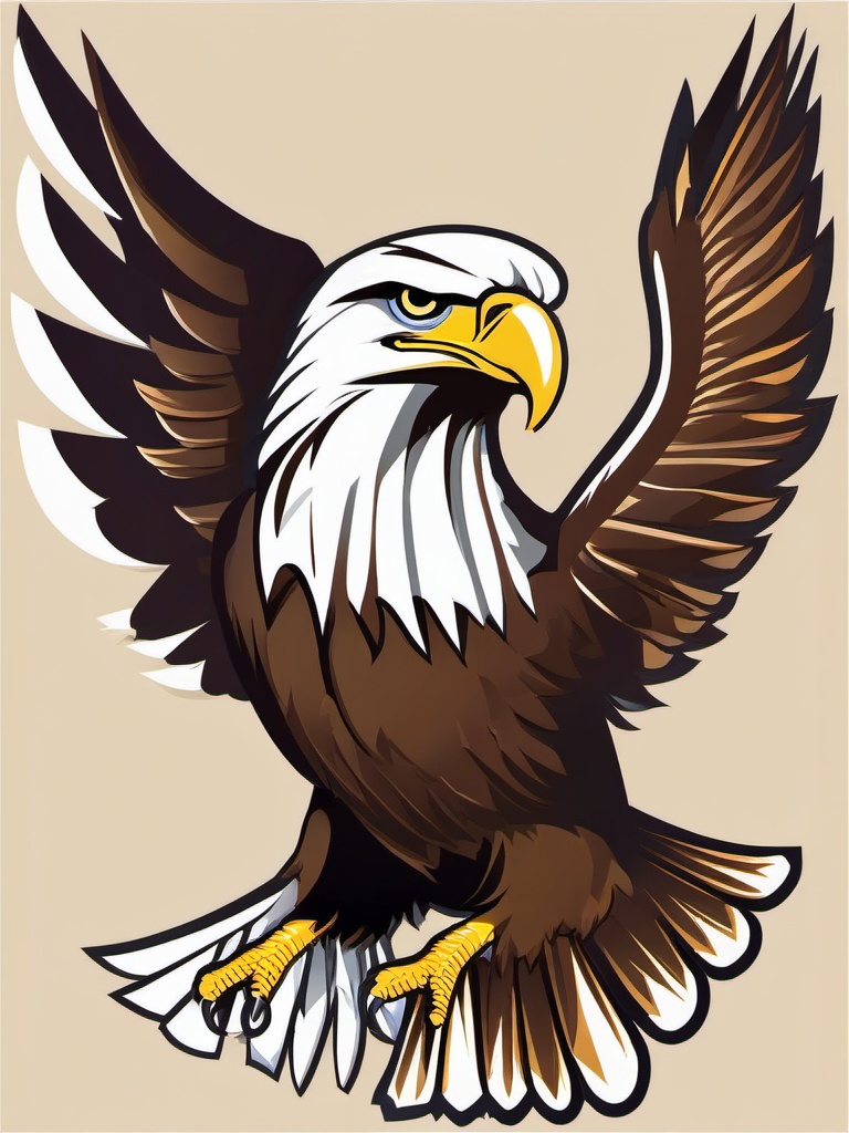 Bald Eagle clipart - Symbolic bird of the United States in majestic flight, ,color clipart vector style