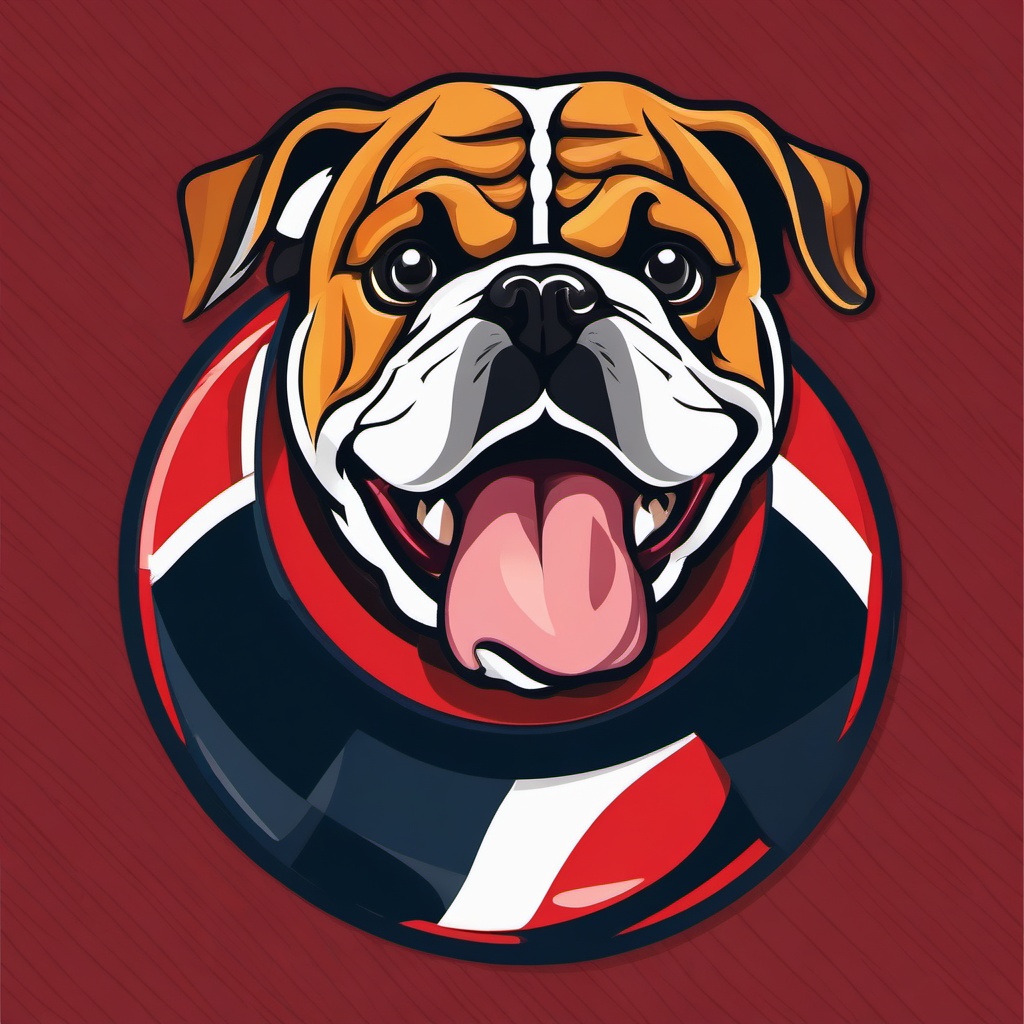 Bulldog Clipart,Designing a sports event poster with bulldog clipart  simple, 2d flat