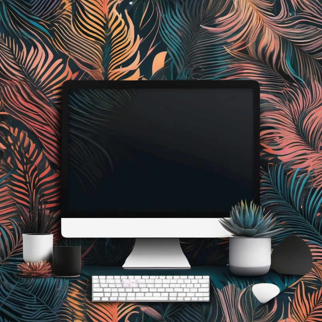 Aesthetic Wallpaper Laptop - Create a modern and stylish laptop workspace with aesthetic laptop wallpaper that inspires focus and creativity.  intricate patterns, splash art, wallpaper art