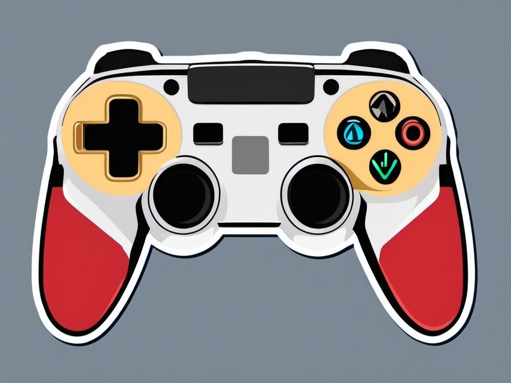 Game controller sticker, Gaming , sticker vector art, minimalist design