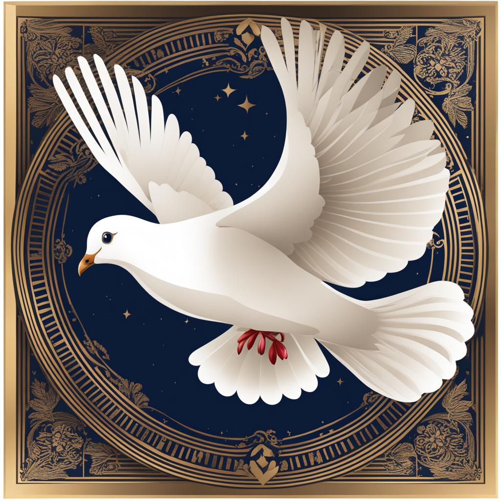 dove clipart - a wise dove carrying messages of peace and wisdom to distant lands 