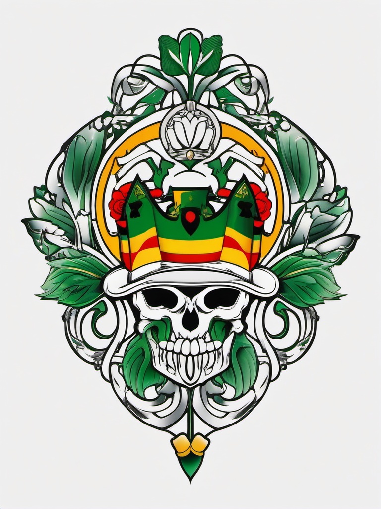 german irish tattoo designs  simple color tattoo,minimal,white background