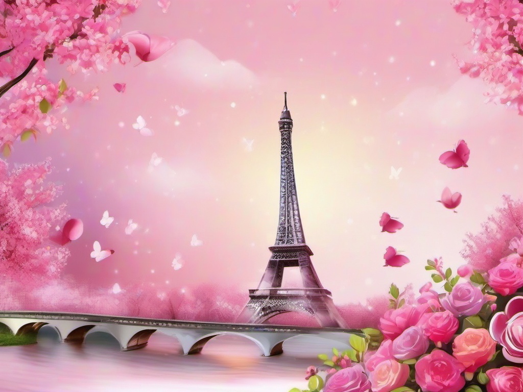 girly eiffel tower wallpaper  ,desktop background wallpaper