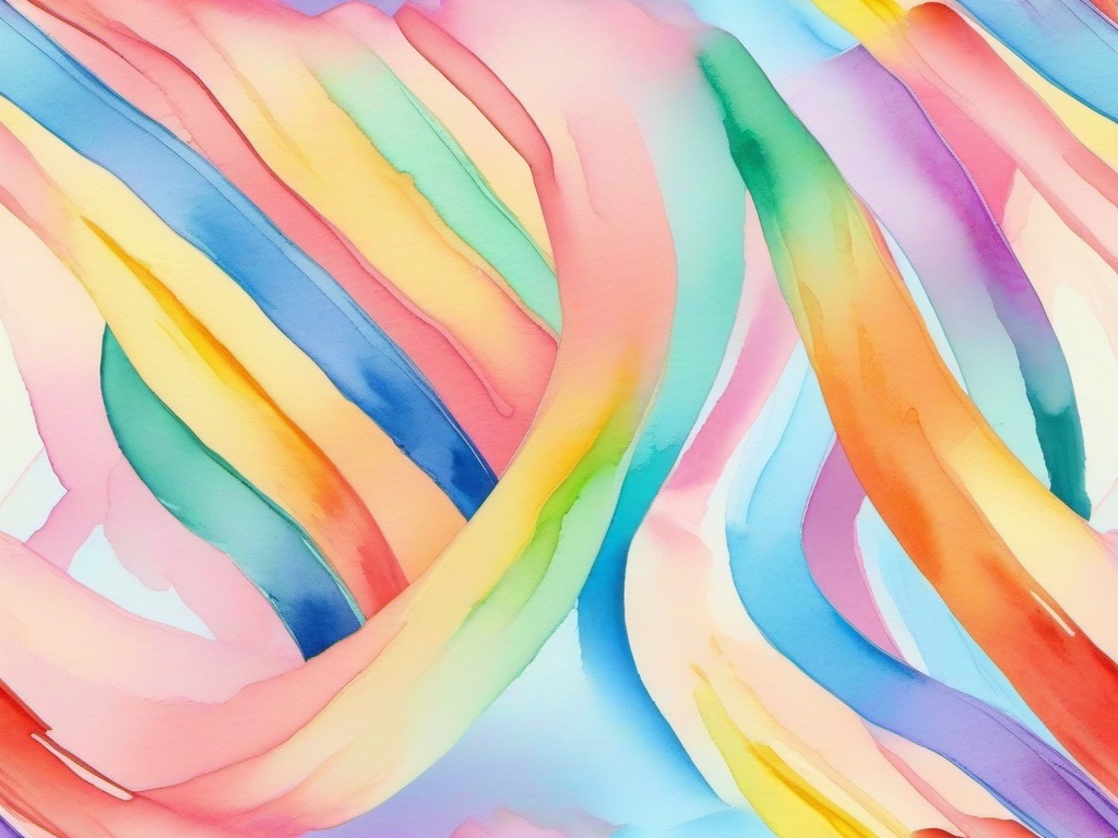 Watercolor Pastel Rainbow Background  