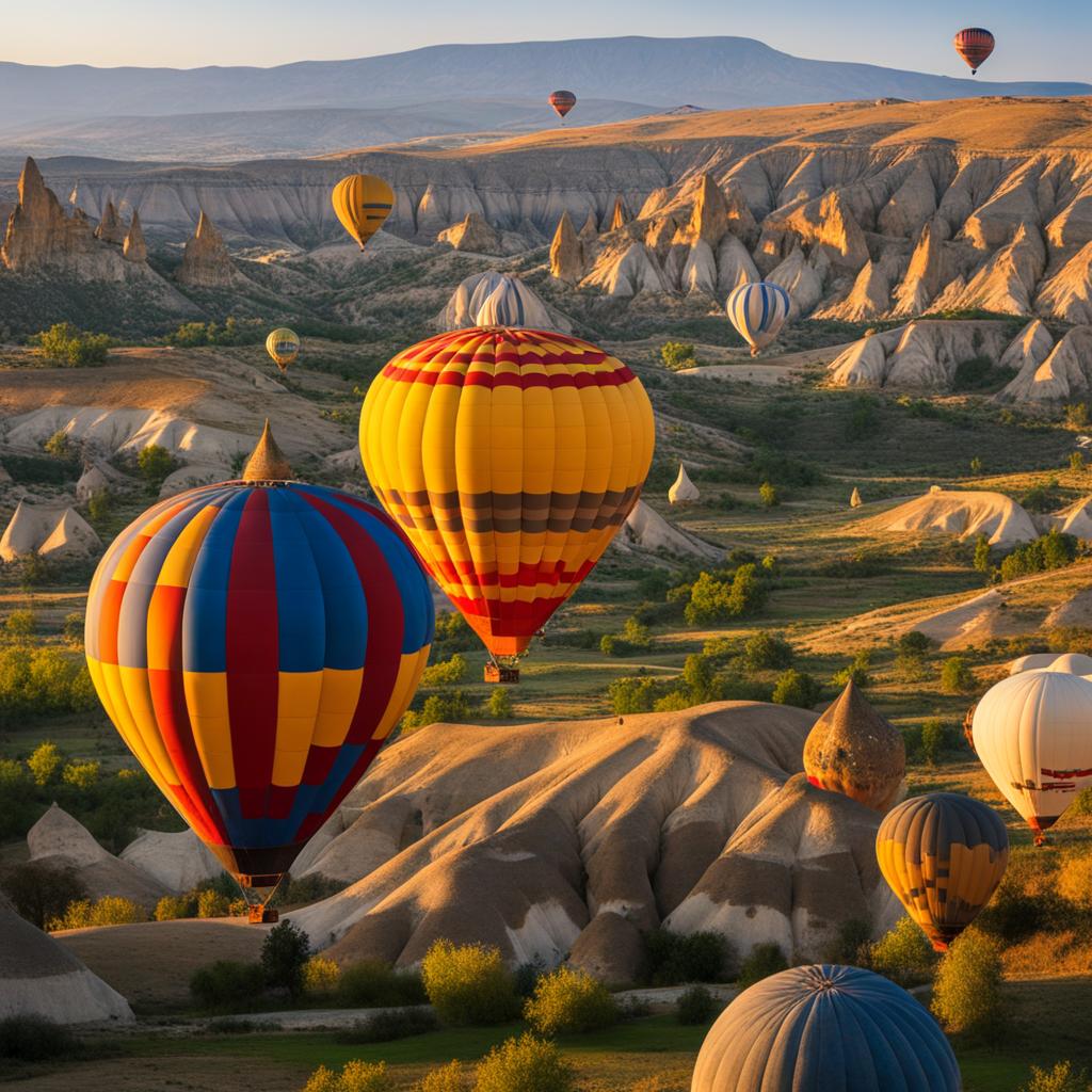 cappadocia, turkey - imagine hot air balloons floating above cappadocia's unique rock formations in the soft light of dawn. 