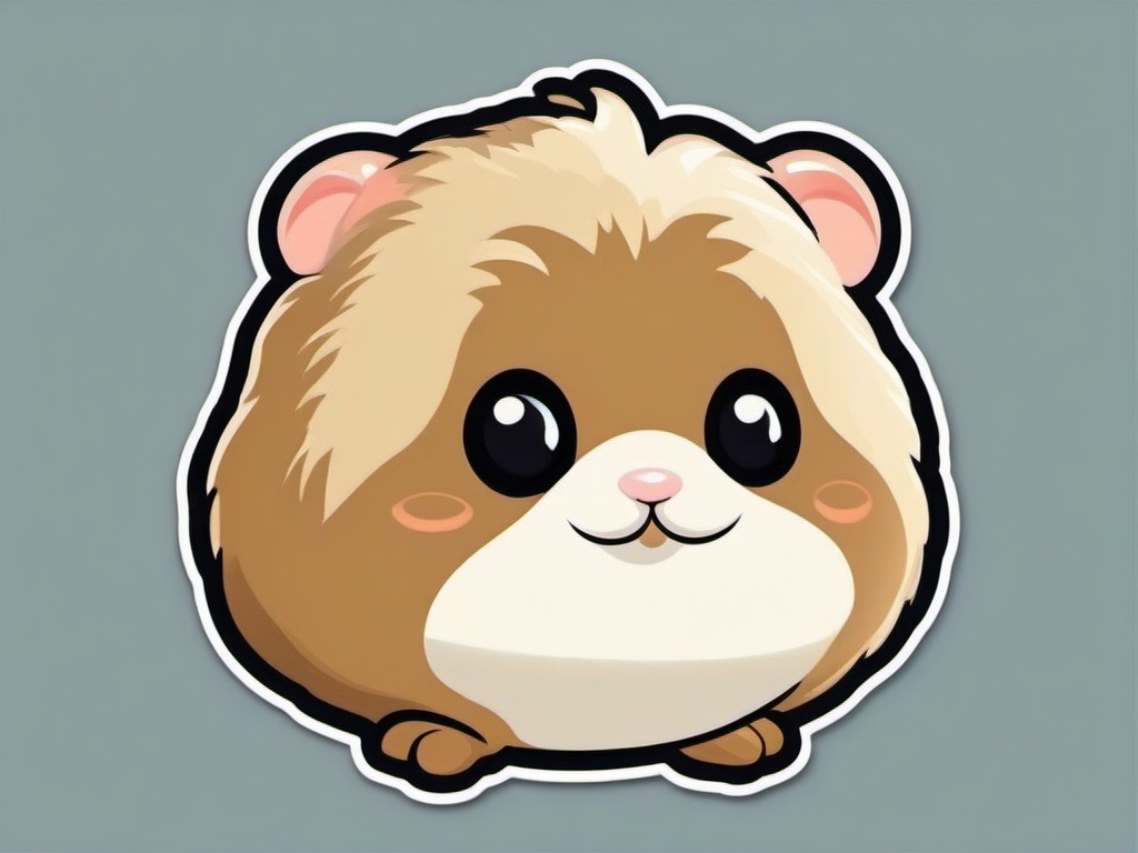 Norwegian Lemming Sticker - A small Norwegian lemming with a curious expression, ,vector color sticker art,minimal