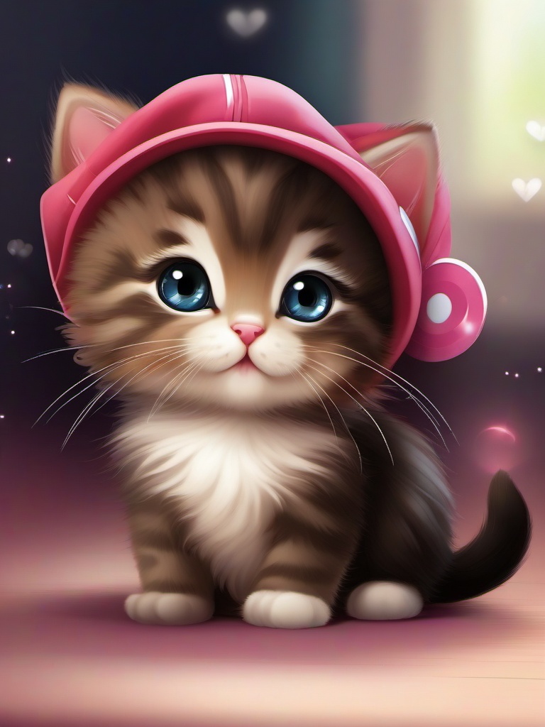 cute kitten wallpaper cartoon  ,mobile iphone background wallpaper