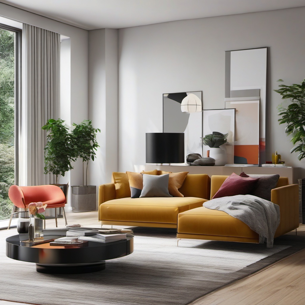 Modern Minimalist Living Room - Create a sleek and clutter-free modern living room. , living room decor ideas, multicoloured, photo realistic, hyper detail, high resolution,