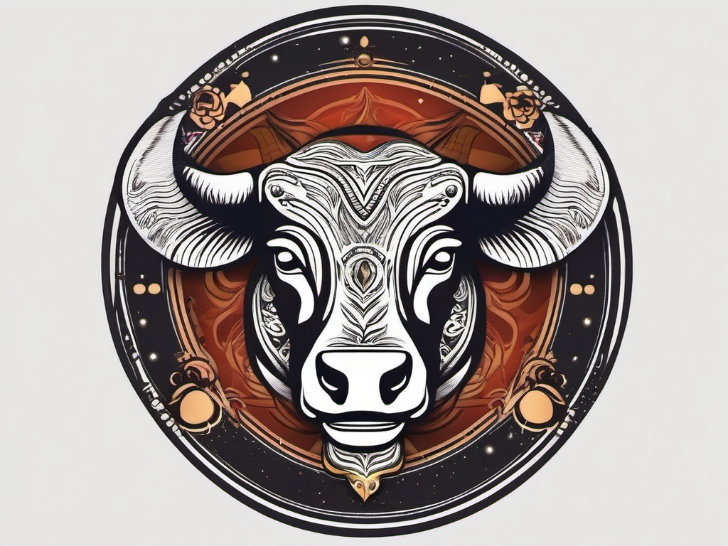 tattoos of taurus zodiac signs  simple vector color tattoo