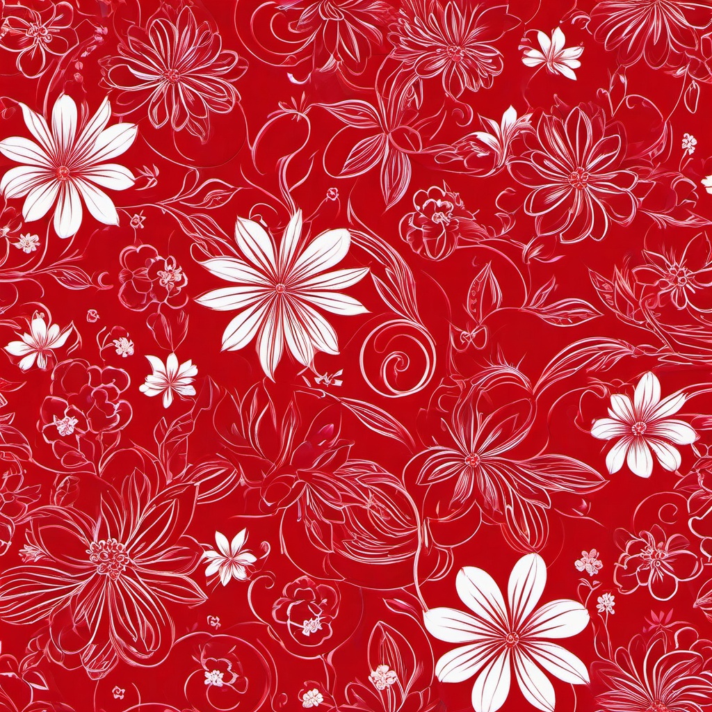 Red Background Wallpaper - red wallpaper with flowers  