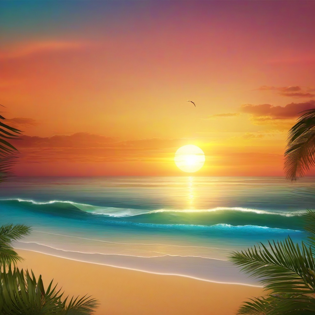 Beach background - background sunset beach  