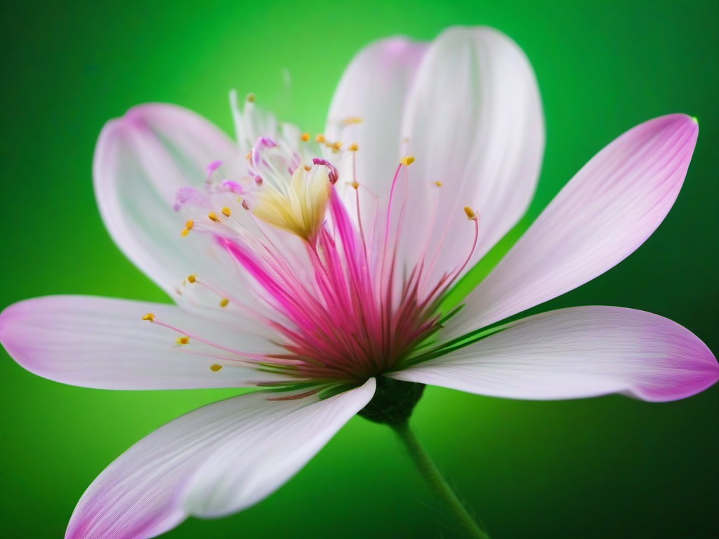 Flower With Green Background - Delicate flower on a vibrant green background.  background wallpaper