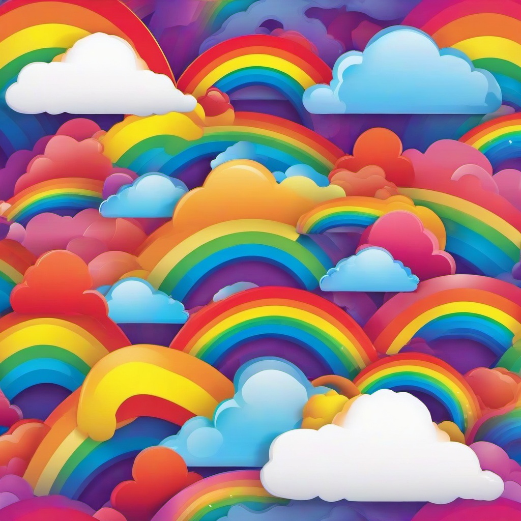 Rainbow Background Wallpaper - rainbow with clouds background  