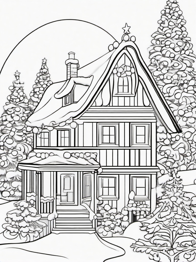 Coloring Xmas  outling,coloring pages,black and whit