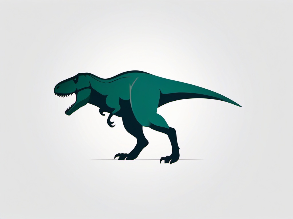 Minimalist Trex Tattoo - Showcase simplicity and style with a minimalist T-Rex-themed tattoo.  simple vector color tattoo,minimal,white background