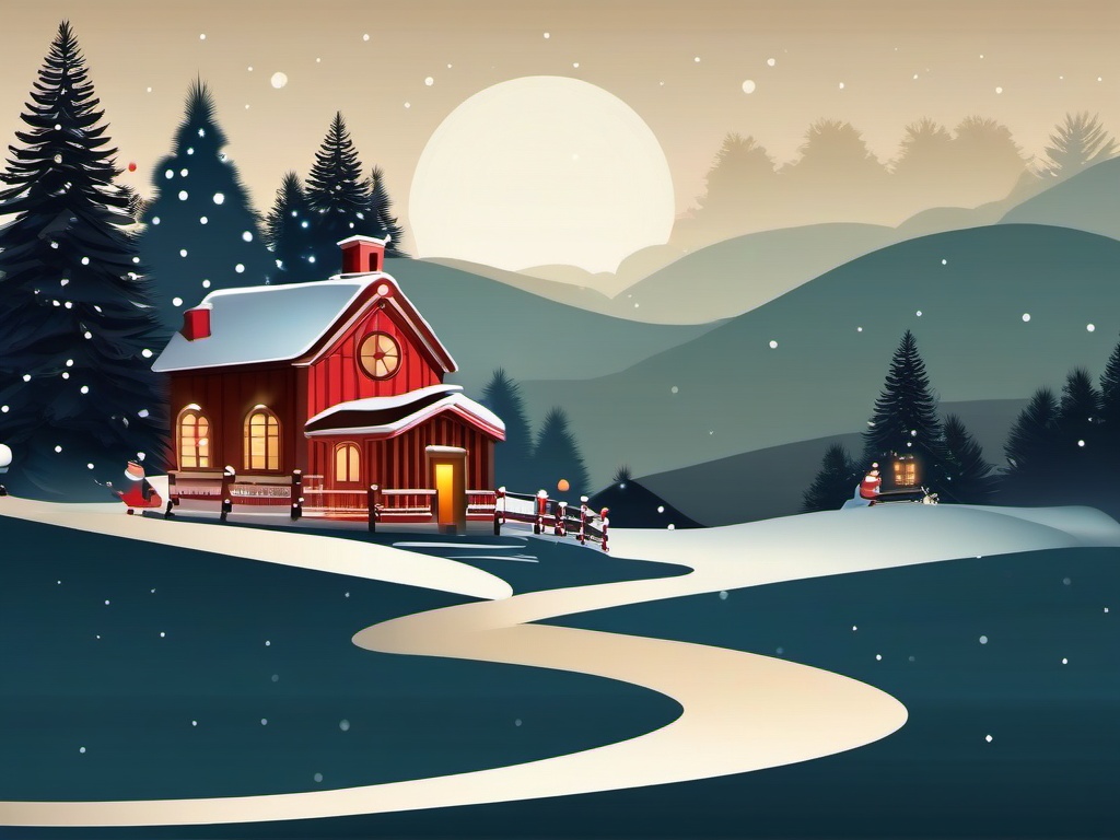 Christmas Background Landscape  