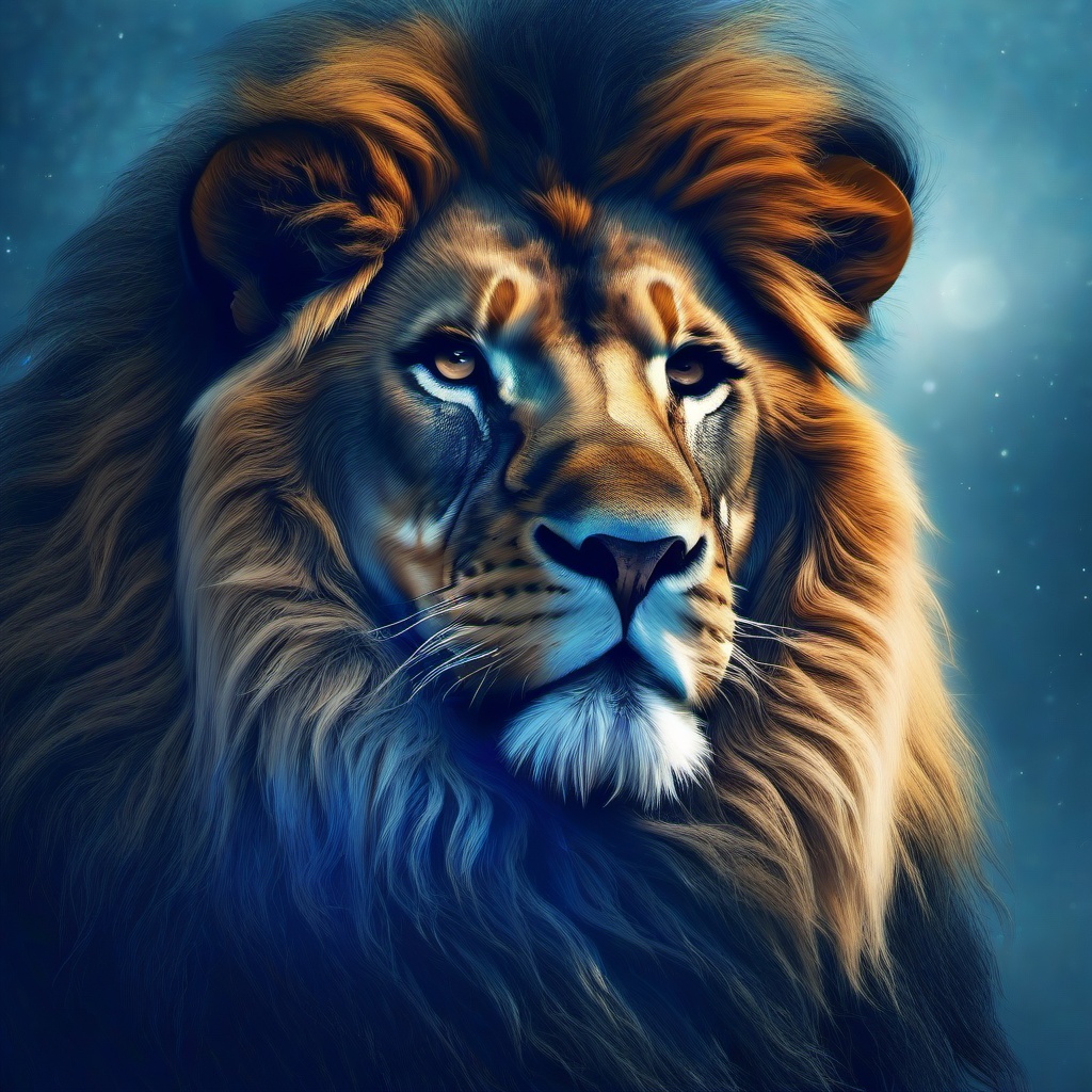 Lion Background Wallpaper - lion blue wallpaper  