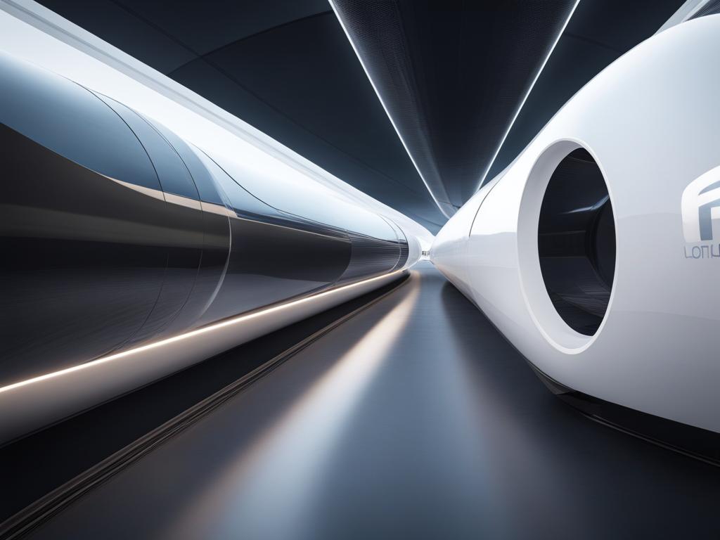 hyperloop transportation network, connecting distant cities with high-speed, low-pressure capsules. 