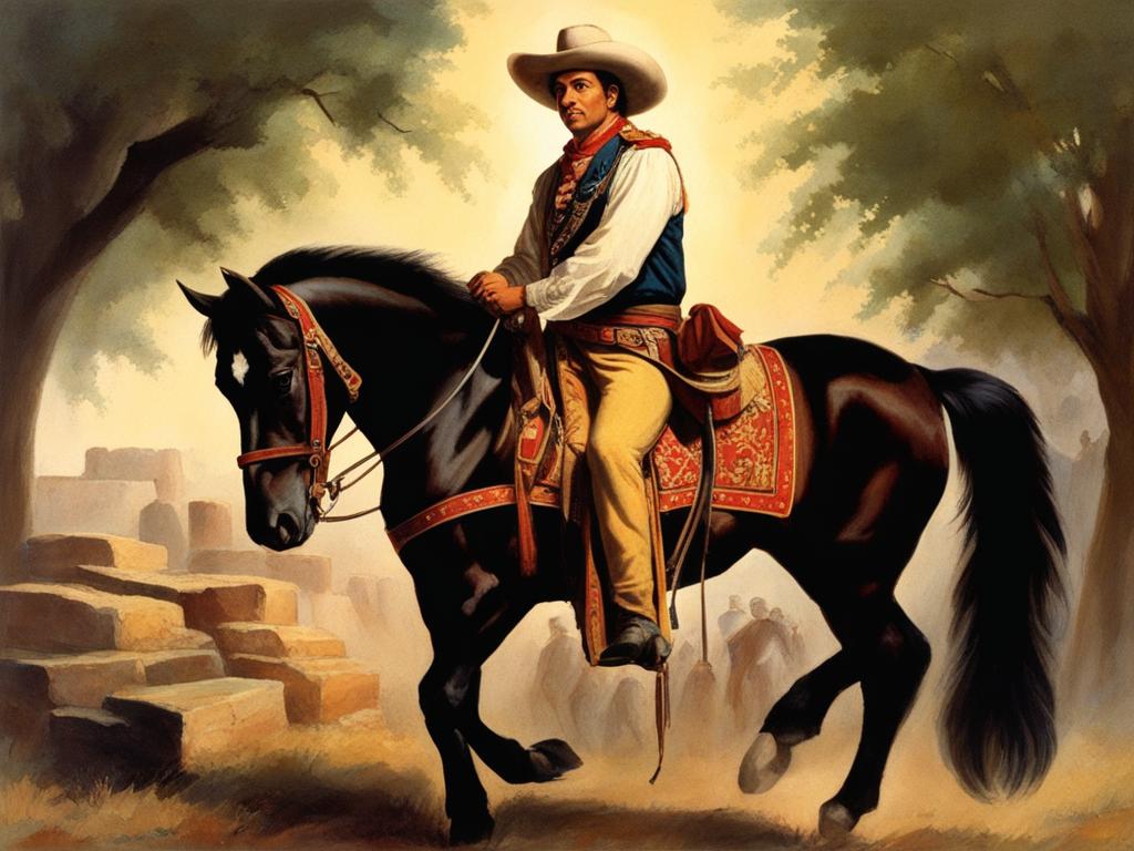 tejano johnny - the texan folk hero who defended the alamo during the texas revolution. 