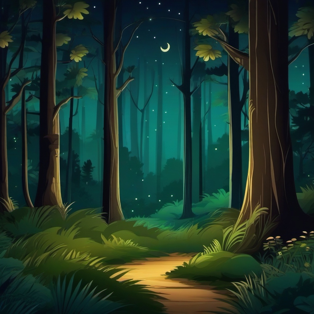 Forest Background Wallpaper - cartoon forest background night  