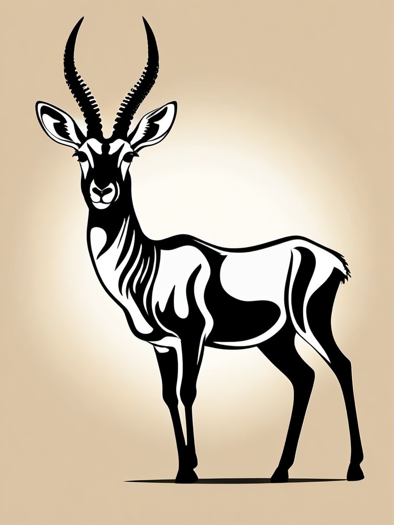 Gazelle clipart - Graceful antelope species found on the savannah, ,color clipart vector style