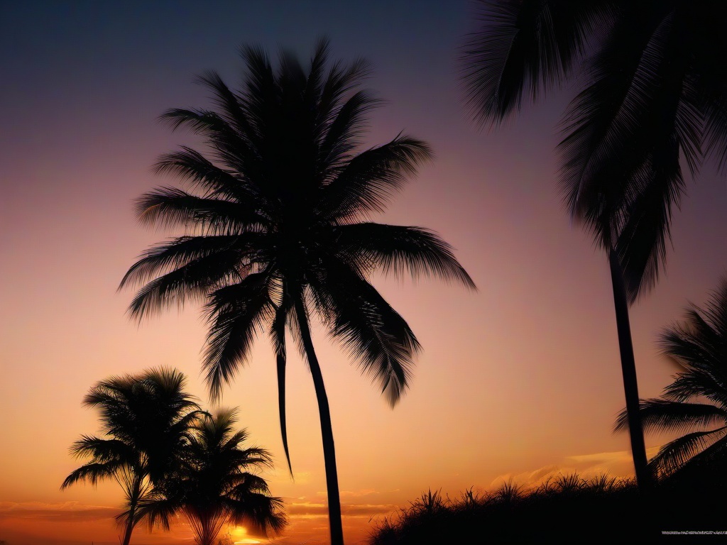 Dark Palm Tree Wallpaper  ,desktop background wallpaper