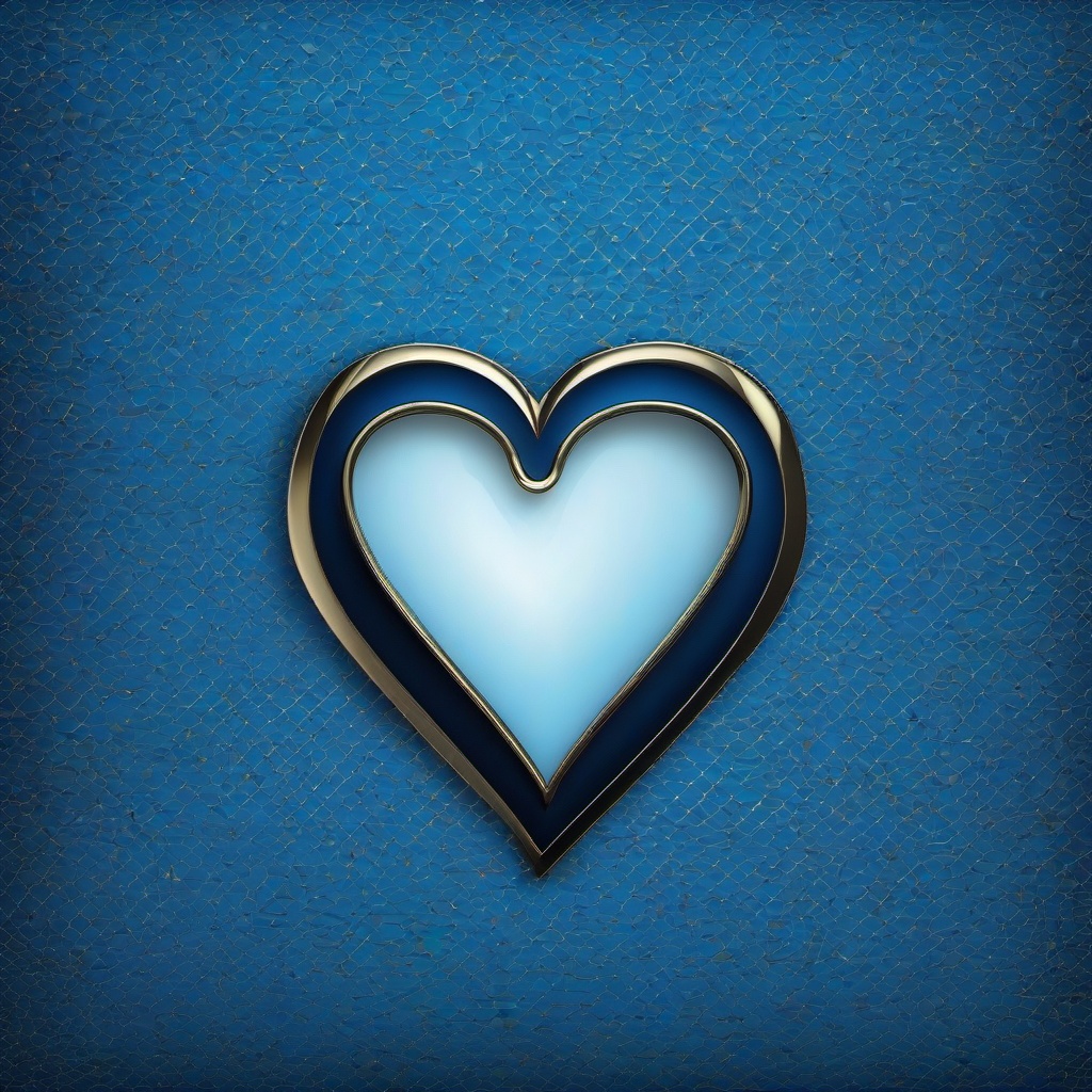 blue background with heart  