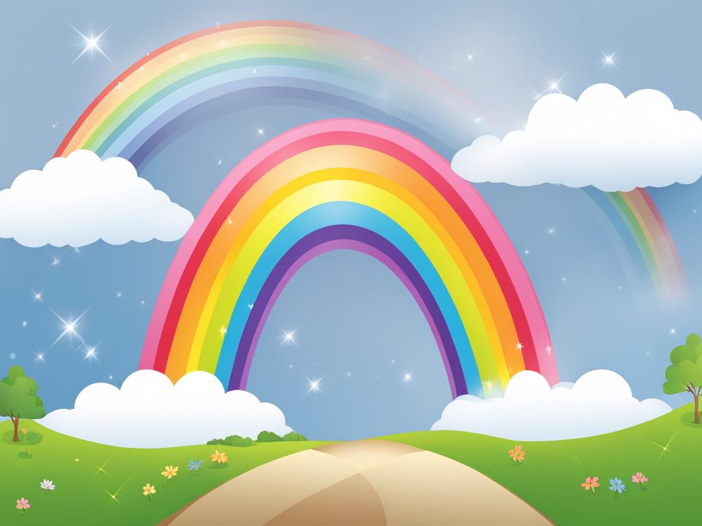 rainbow clipart - arching across the heavens after a rain. 