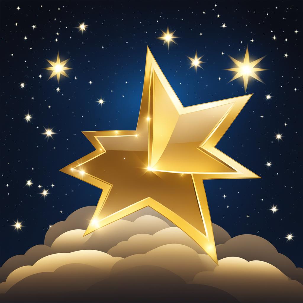 star clipart - a sparkling and bright star in the night sky. 