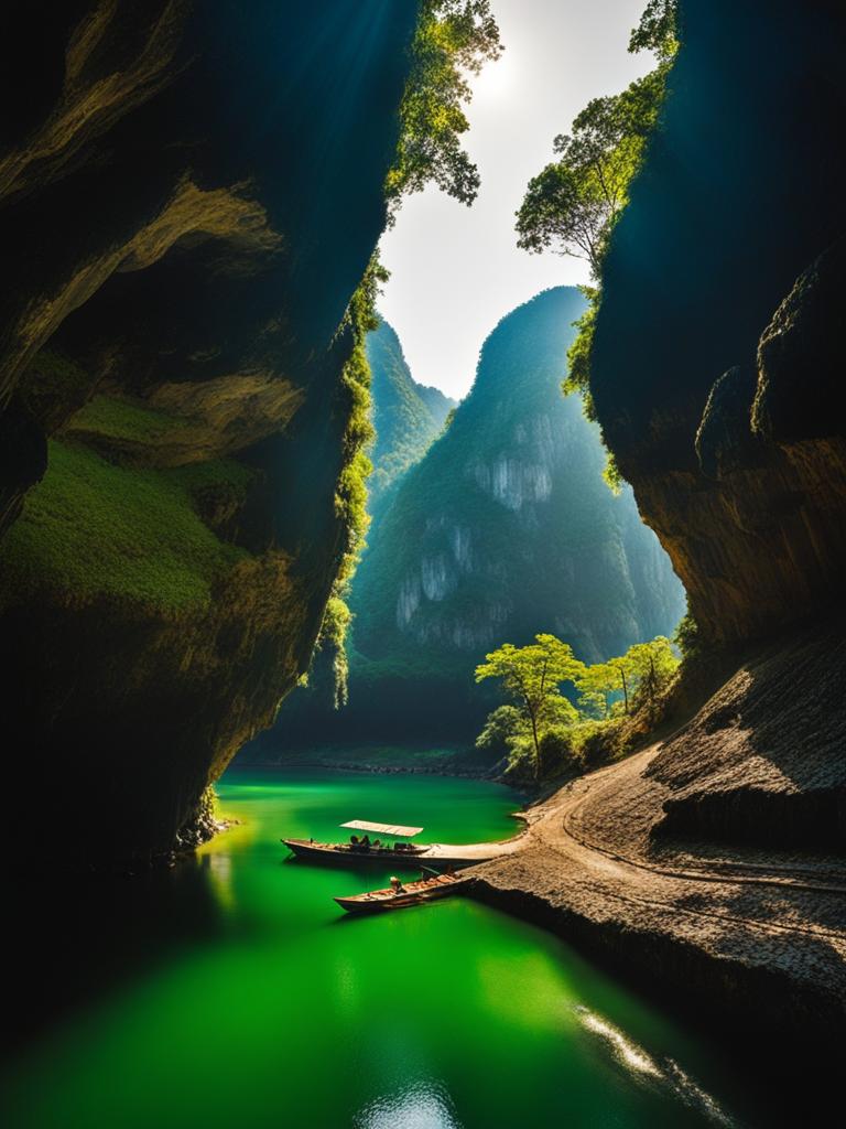 phong nha-ke bang national park, vietnam - discovers hidden underground rivers and chambers. 