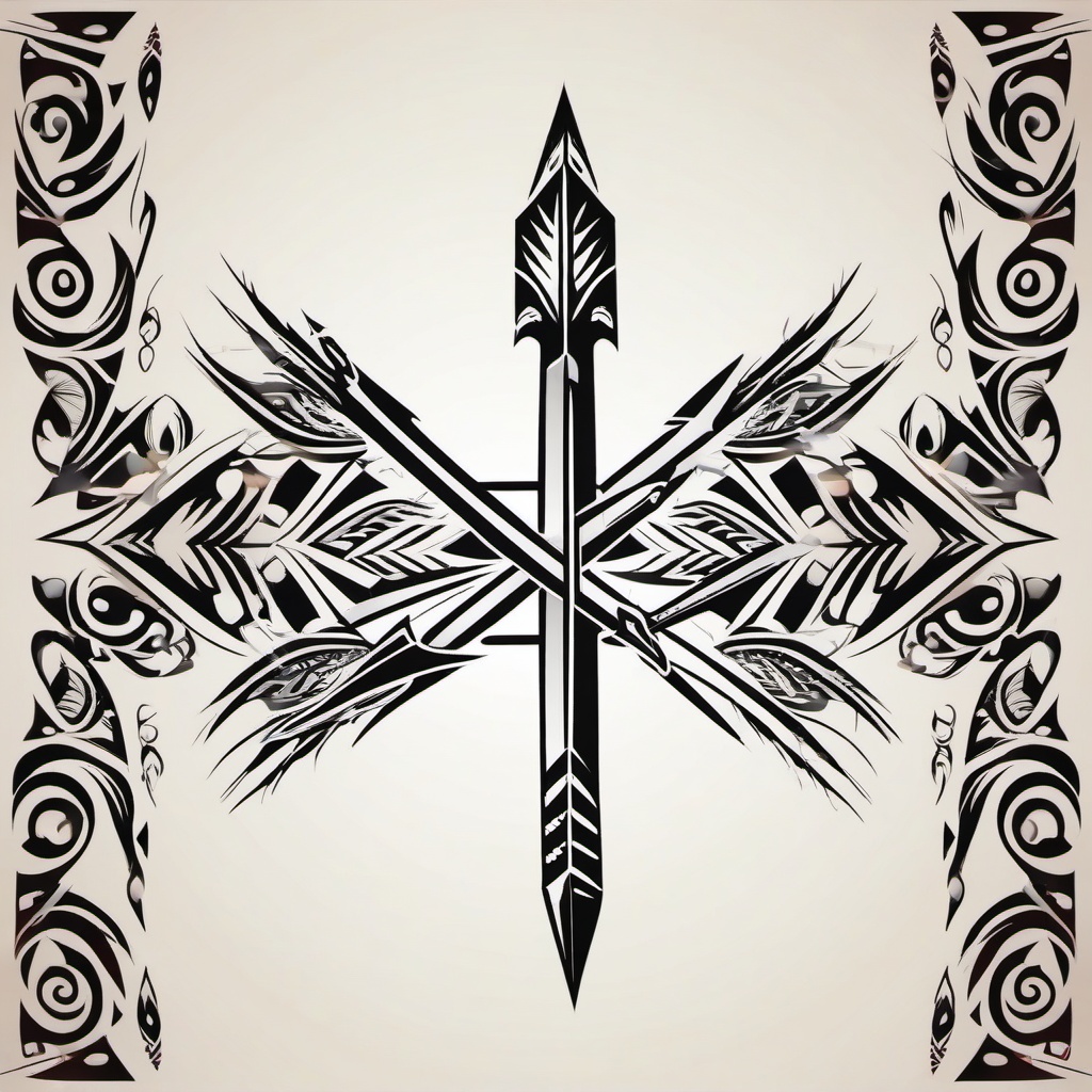 arrow tribal tattoo  vector tattoo design