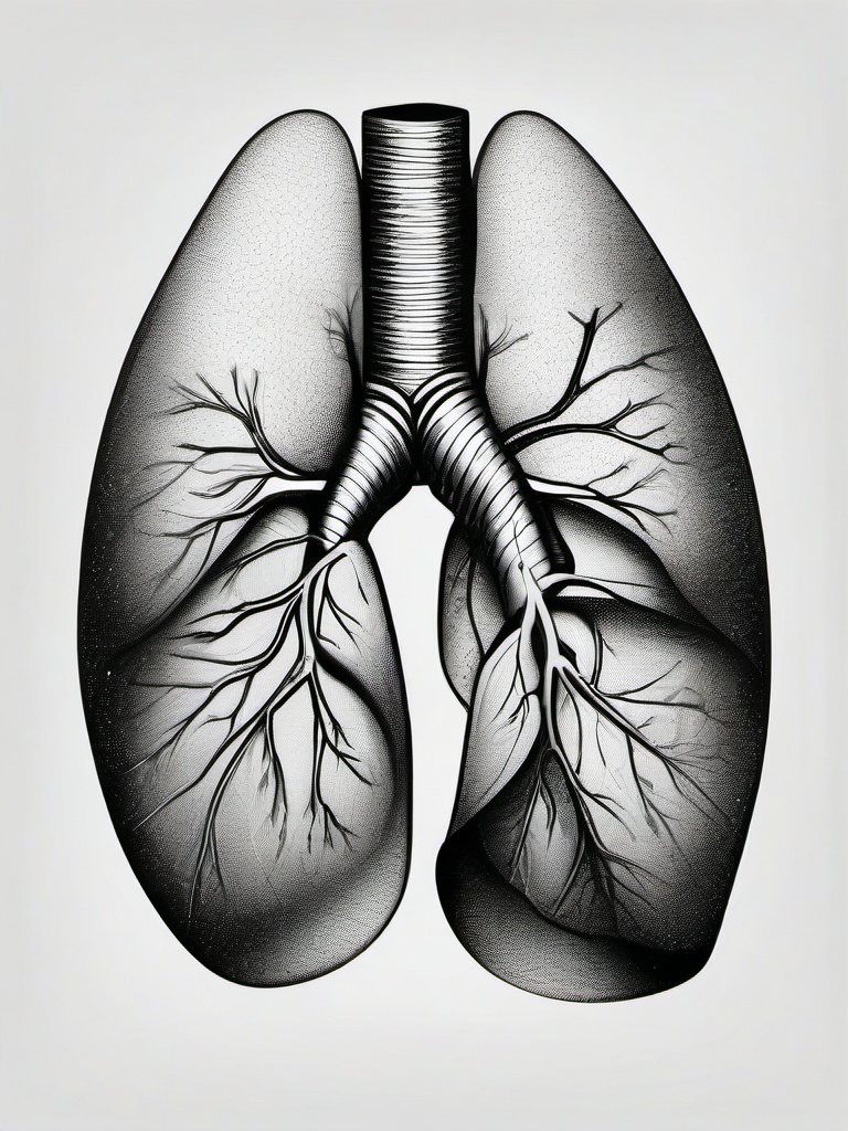 simple drawing of lungs  minimal rough sketch scribbles,doodles,black and white