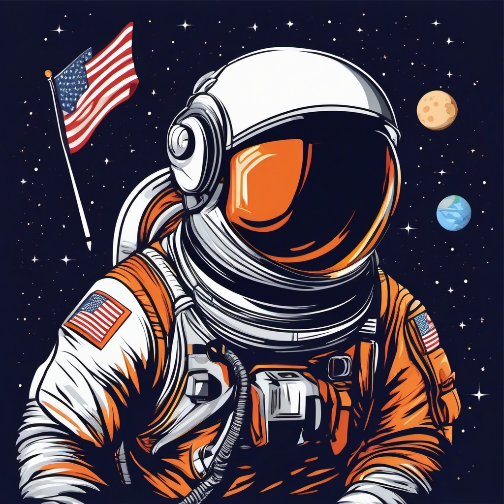 Astronaut clipart - astronaut in a spacesuit  clipart