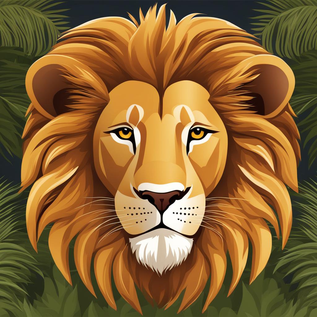 lion clipart - proudly roaring in the savannah. 