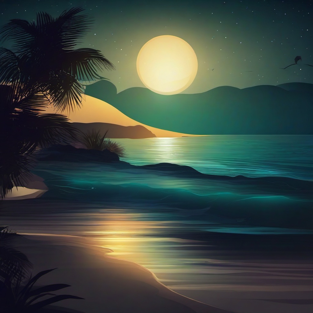 Beach background - beach at night background  