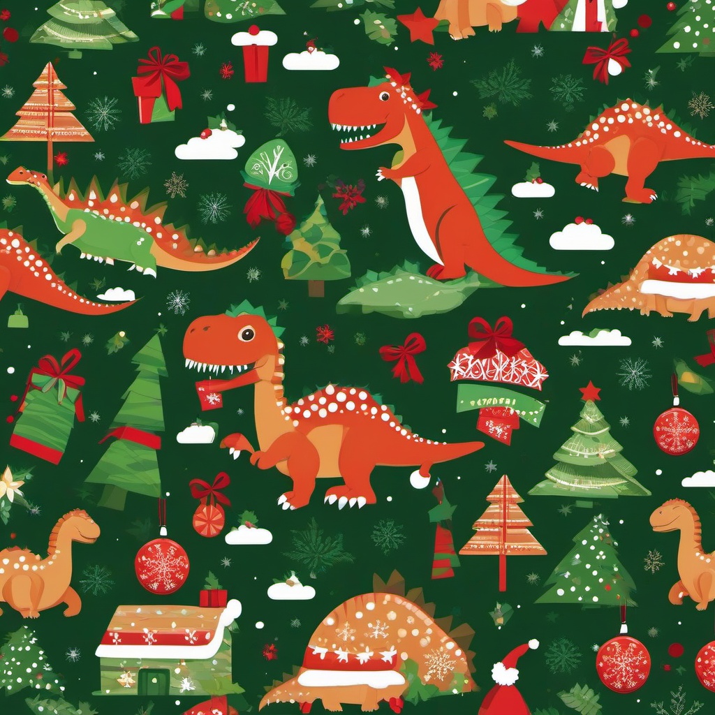 Christmas Background Wallpaper - dinosaur christmas background  