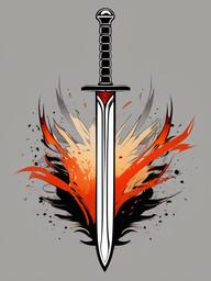 bleach sword tattoo  simple vector color tattoo