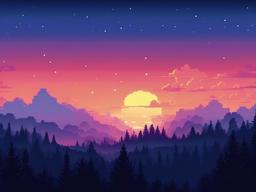 Pixel Sky Wallpaper  ,desktop background wallpaper