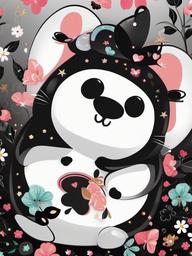 Cute Wallpaper In Black  ,mobile iphone background wallpaper