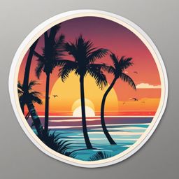 Fort Lauderdale Beach sticker- Popular beach destination in Florida, , sticker vector art, minimalist design