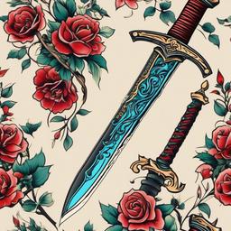 best sword tattoo  simple vector color tattoo