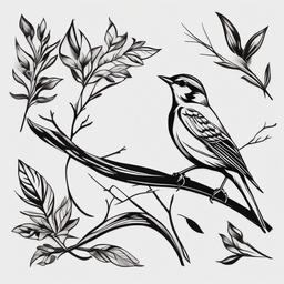 bird hunting tattoos  simple color tattoo,minimal,white background