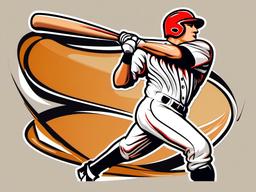 Baseball clipart - baseball player swinging a bat  