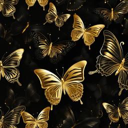 Butterfly Background Wallpaper - black background gold butterfly  