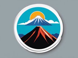 Philippine Mayon Volcano sticker- Perfectly cone-shaped volcano in the Bicol Region, , sticker vector art, minimalist design