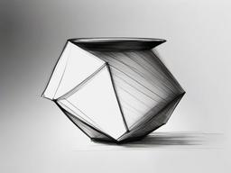 sketch the design of origami vase brainly  minimal rough sketch scribbles,doodles,black and white