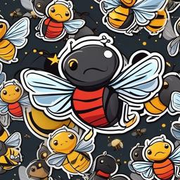 Fly cartoon - tiny, buzzing nuisance  cartoon sticker style