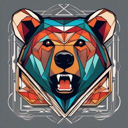 bear tattoo geometric  simple vector color tattoo