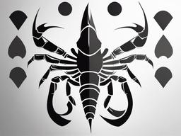 Scorpio Tattoo Zodiac - Showcase your allegiance to the Scorpio zodiac with a tattoo featuring the Scorpio symbol.  simple vector color tattoo,minimal,white background