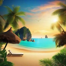 Beach Background Wallpaper - chill beach wallpaper  